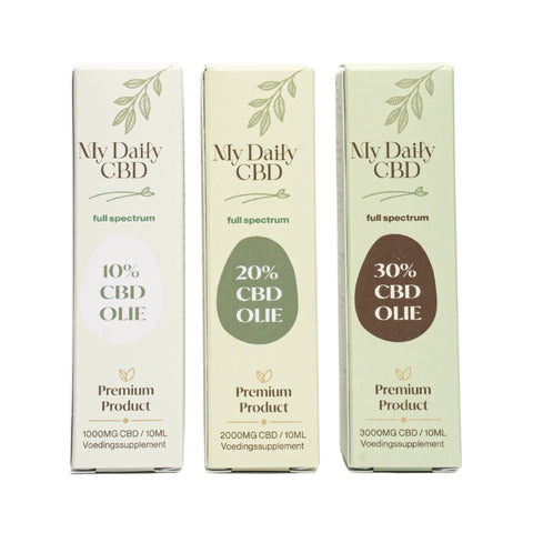 My Daily CBD Olie 10% 20% en 30% kit