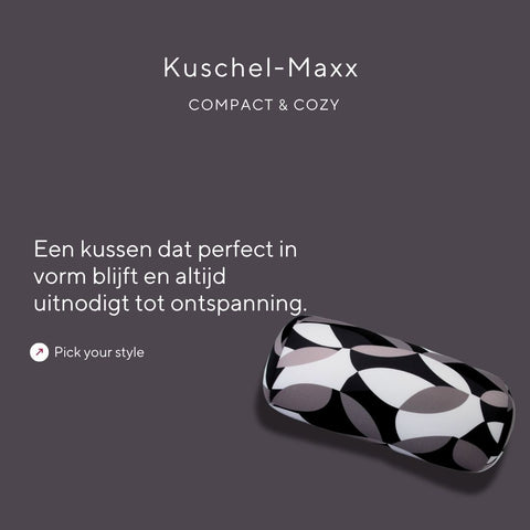 Kuschelmaxx bedrukte rol zwart/wit/grijs