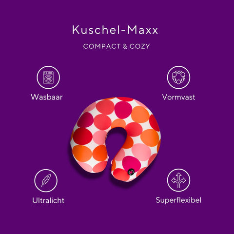 Kuschelmaxx -  Nek & Reiskussen oranje stippen