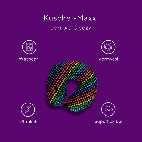 Kuschelmaxx -  Nek & Reiskussen regenboog sterren