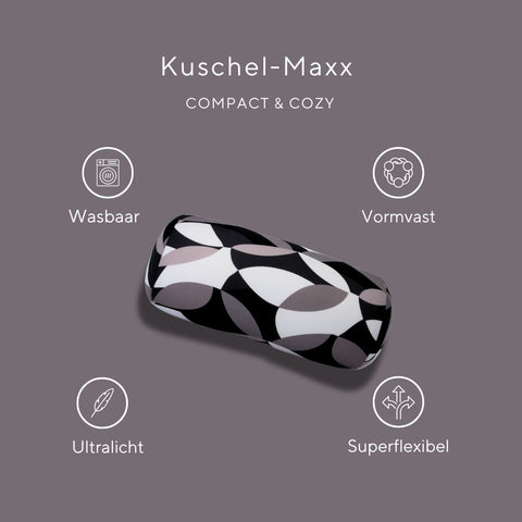Kuschelmaxx bedrukte rol zwart/wit/grijs