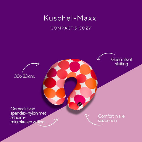Kuschelmaxx -  Nek & Reiskussen oranje stippen