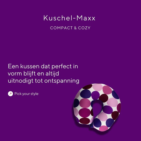 Kuschelmaxx -  Nek & Reiskussen paarse stippen