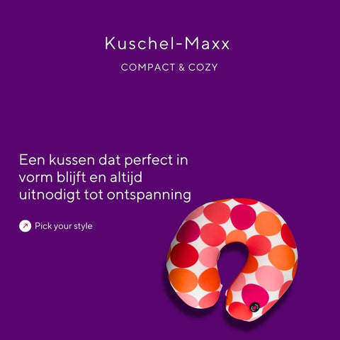 Kuschelmaxx -  Nek & Reiskussen oranje stippen